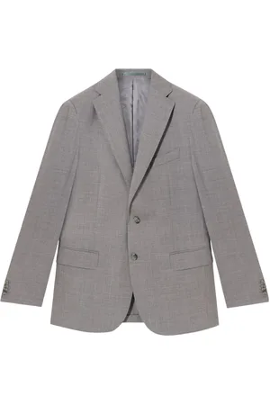 Brooks Brothers Homme, Vestes, Gris, Taille: S Blazer en Laine Vierge