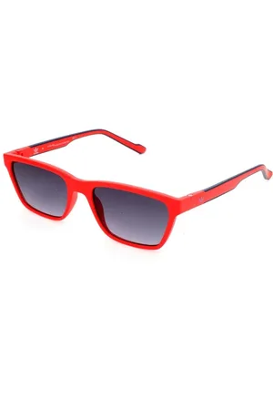 adidas Homme, Accessoires, Rouge, Taille: ONE Size Lunettes de soleil rouges en acétate avec verres gris