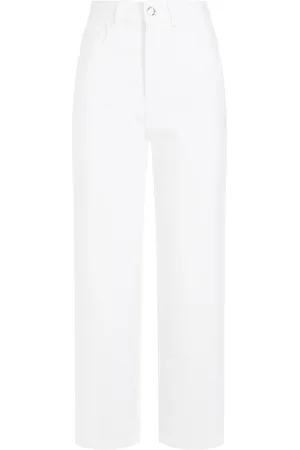 Moncler Femme, Jeans, Blanc, Taille: 36 FR Jean Cropped