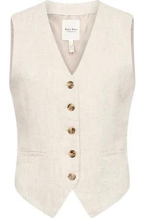 Part Two Femme, Vestes, , Taille: 40 FR Chêne Français Melange Gilet Élégant