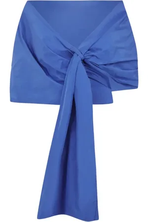 P.A.R.O.S.H. Femme, Vestes, Bleu, Taille: ONE Size Élégant Manteau Écharpe