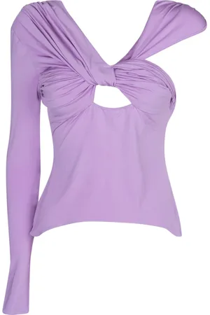 Nensi Dojaka Femme, Tops, Violet, Taille: 42 FR Lavendula Haut Drapé