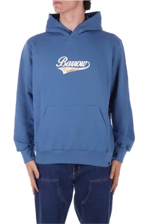 BARROW Homme, Sweatshirts et sweats à capuche, Bleu, Taille: L Sweat à Capuche Logo avec Poche Unique