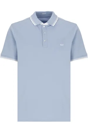 FAY Homme, Tops, Bleu, Taille: L Polo Homme Bleu Clair