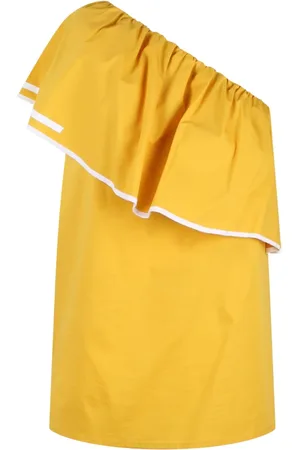 Beatrice B Femme, Tops, Jaune, Taille: 40 FR Top en coton à une épaule asymétrique