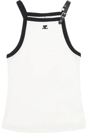 Courrèges Femme, Tops, Blanc, Taille: 40 FR Top sans manches