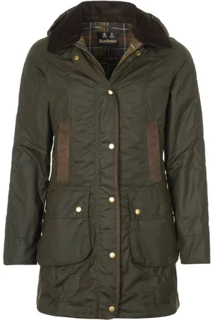 Barbour Femme, Manteaux, Vert, Taille: 38 FR Veste en Wax Bower