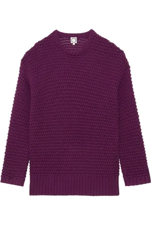 Inès de la Fressange Femme, Pulls, Violet, Taille: 42 FR Pull Violet Silvia avec Point Fantaisie