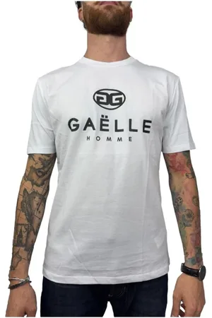 GAËLLE Homme, Tops, Blanc, Taille: M T-shirt en coton de différentes couleurs