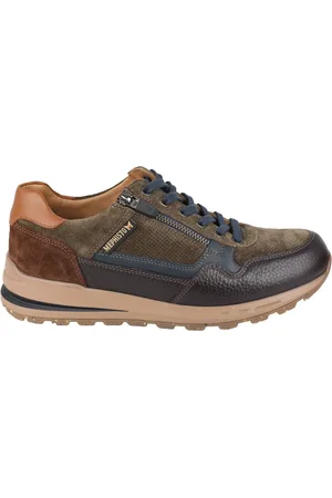 Mephisto Homme, Chaussures, Multicolore, Taille: 41 EU Baskets à lacets vert marron