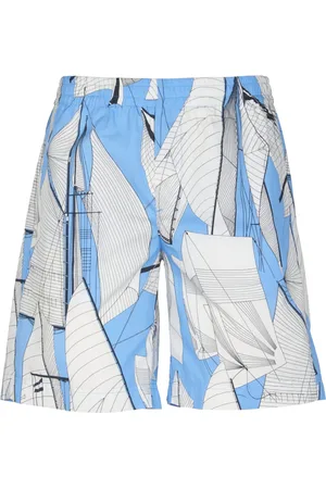 Msgm Homme, Shorts, Multicolore, Taille: M Shorts Bermuda Stampa Bleu