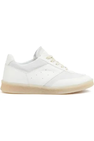 Maison Margiela Femme, Chaussures, Blanc, Taille: 40 EU Baskets à lacets avec talon griffé