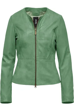 Bomboogie Femme, Vestes, Vert, Taille: 42 FR Arya Leather Jacket