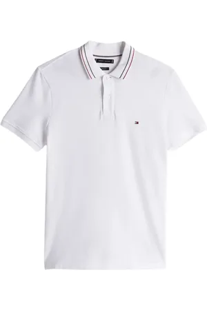 Tommy Hilfiger Homme, Tops, Blanc, Taille: S Polo Classique avec Placket, Blanc
