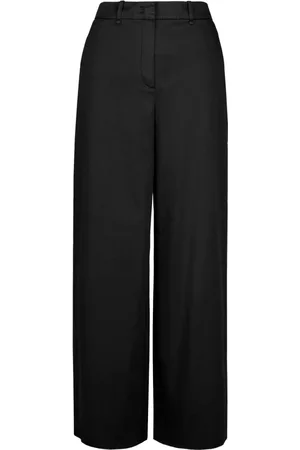 Bomboogie Femme, Pantalons, Noir, Taille: 40 FR Palazzo pants in cotton satin