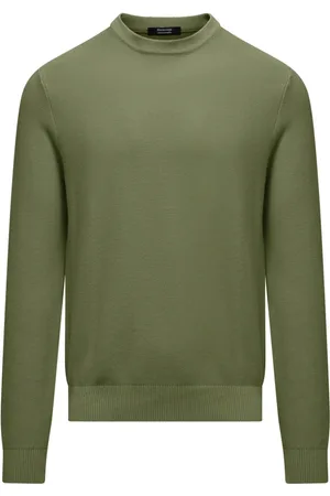 Bomboogie Homme, Pulls, Vert, Taille: XL Ribbed crew-neck sweater