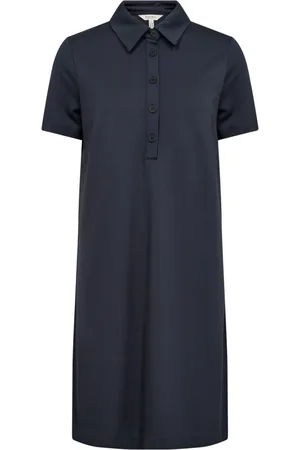 Part Two Femme, Robes, Bleu, Taille: 44 FR Élégante Robe de Minuit avec Manches Courtes