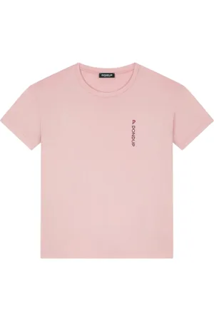 Dondup Femme, Tops, Rose, Taille: 38 FR T-shirt Rose avec Logo en Coton