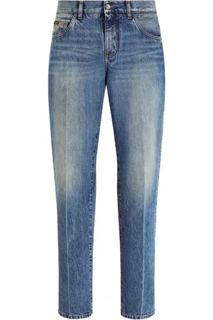 Dolce & Gabbana Homme, Jeans, Bleu, Taille: XL Jean Denim avec Poche Placca