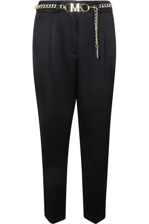 Michael Kors Femme, Pantalons, Noir, Taille: 36 FR Pantalon en crêpe satiné noir