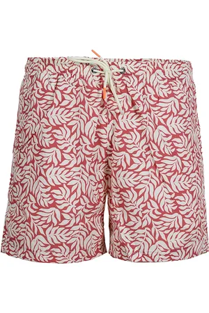 ECOALF Homme, Maillots de bain, Multicolore, Taille: M Short de Bain Orange à Imprimé Floral