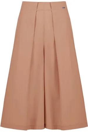 Bomboogie Femme, Pantalons, Rose, Taille: 40 FR Cropped Flared Wide Leg Pants
