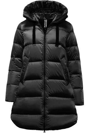 Bomboogie Femme, Manteaux, Noir, Taille: 48 FR Doudoune en nylon brillant avec capuche