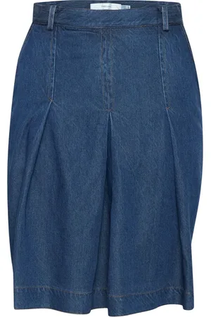 INWEAR Femme, Jupes, Bleu, Taille: 44 FR Jupe en Denim Bleu Foncé