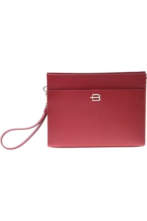 BALDININI Femme, Sacs, Rouge, Taille: ONE Size Unisex clutch bag in saffiano
