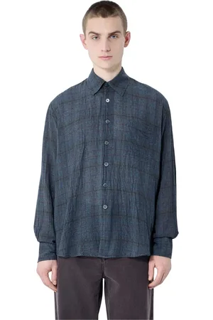 OUR LEGACY Homme, Chemises, Bleu, Taille: L Chemise à carreaux en tissu léger