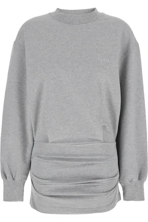 The Attico Femme, Robes, Gris, Taille: 38 FR Robe Mini Grise avec Logo