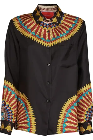 La DoubleJ Femme, Blouses et Chemises, Noir, Taille: 38 FR Chemise en Soie Intemporelle
