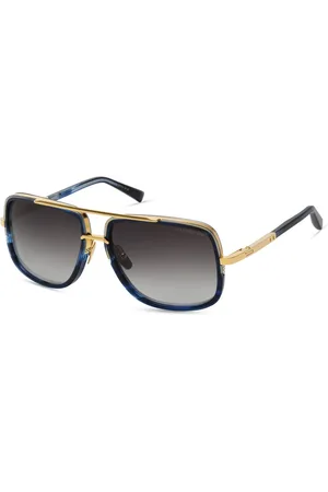 DITA EYEWEAR Unisex, Accessoires, Jaune, Taille: ONE Size Lunettes Soleil Or Bleu Swirl Mach-One