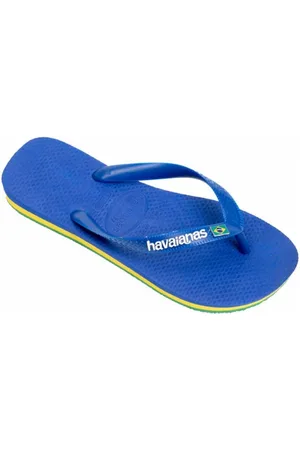 Havaianas Homme, Chaussures, Bleu, Taille: 41 EU Neon Logo Flip Flops