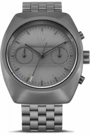 adidas Homme, Accessoires, Gris, Taille: ONE Size Montre en acier inoxydable grise