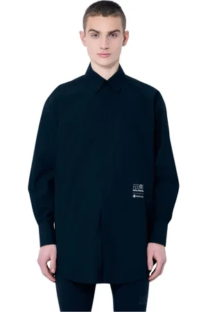 Maison Margiela Homme, Chemises, Noir, Taille: L Chemise Stretch Imprimée Logo