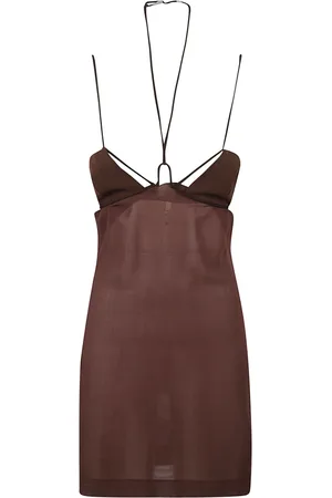 Nensi Dojaka Femme, Robes, Brun, Taille: 42 FR Short Robes