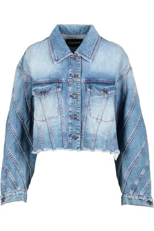 Dondup Femme, Vestes, Bleu, Taille: 42 FR Veste en jean avec boutons