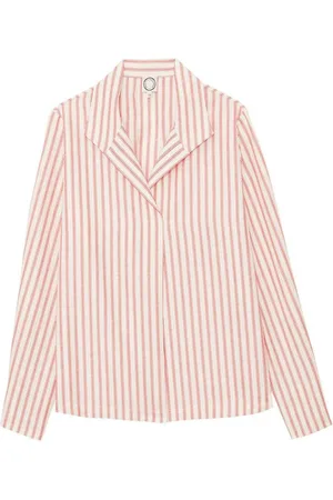 Inès de la Fressange Femme, Blouses et Chemises, Multicolore, Taille: 36 FR Chemise Rayée en Coton et Lin