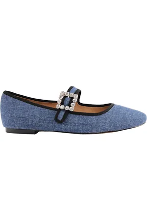 Bibi Lou Femme, Chaussures, Bleu, Taille: 36 EU Jean Ballerine Bleu Cristal