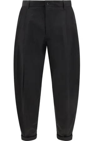 Dolce & Gabbana Homme, Pantalons, Noir, Taille: L Pantalon Plissé Turn-Up