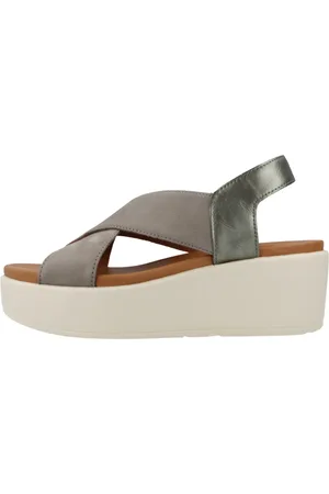 Geox Femme, Chaussures, Multicolore, Taille: 36 EU Sandales Plates Chic pour Femmes