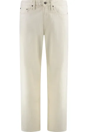 Calvin Klein Homme, Jeans, , Taille: W33 Jean droit avec étiquette en cuir