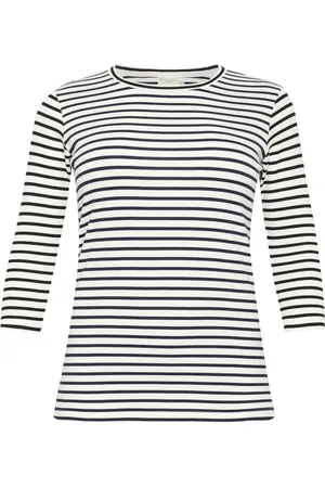 Kaffe Femme, Tops, Blanc, Taille: 42 FR Haut & T-shirt à Rayures
