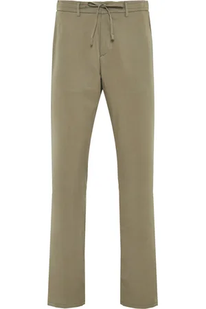 CANALI Homme, Pantalons, Vert, Taille: S Pantalon en Lyocell avec Cordon de Serrage et Poches