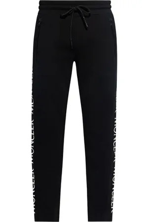 Moncler Homme, Pantalons, Noir, Taille: M Pantalon de survêtement à logo brodé