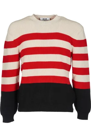 Msgm Homme, Pulls, Multicolore, Taille: S Pull à Rayures Beige