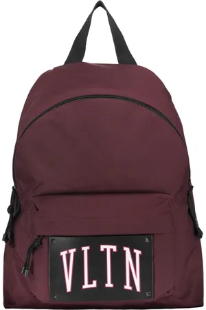 VALENTINO GARAVANI Homme, Sacs, Brun, Taille: ONE Size Sac à Dos en Nylon Clouté avec Détails en Cuir
