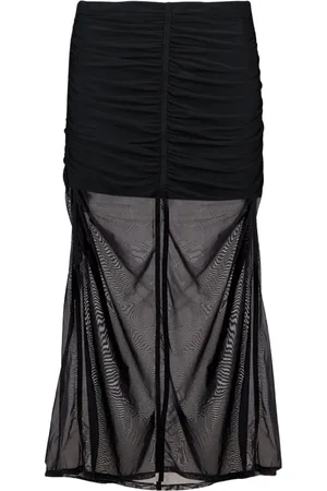 Diesel Femme, Jupes, Noir, Taille: 38 FR Jupe Noire Superposée Printemps-Été 2025
