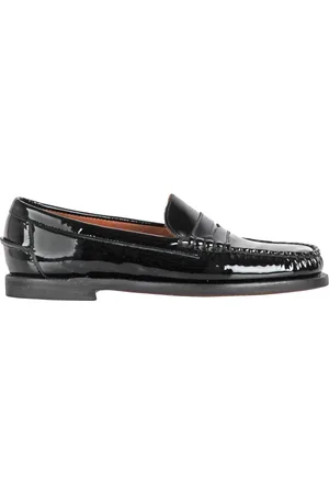 SEBAGO Femme, Chaussures, Noir, Taille: 37 1/2 EU Mocassins en Cuir Verni Bout Rond